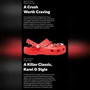 Karol G x Crocs Red Clogs Mens 12 Brand New With Tags NWT Karol G x Crocs Collab Classic Clog Mens 10 / Women main image 4